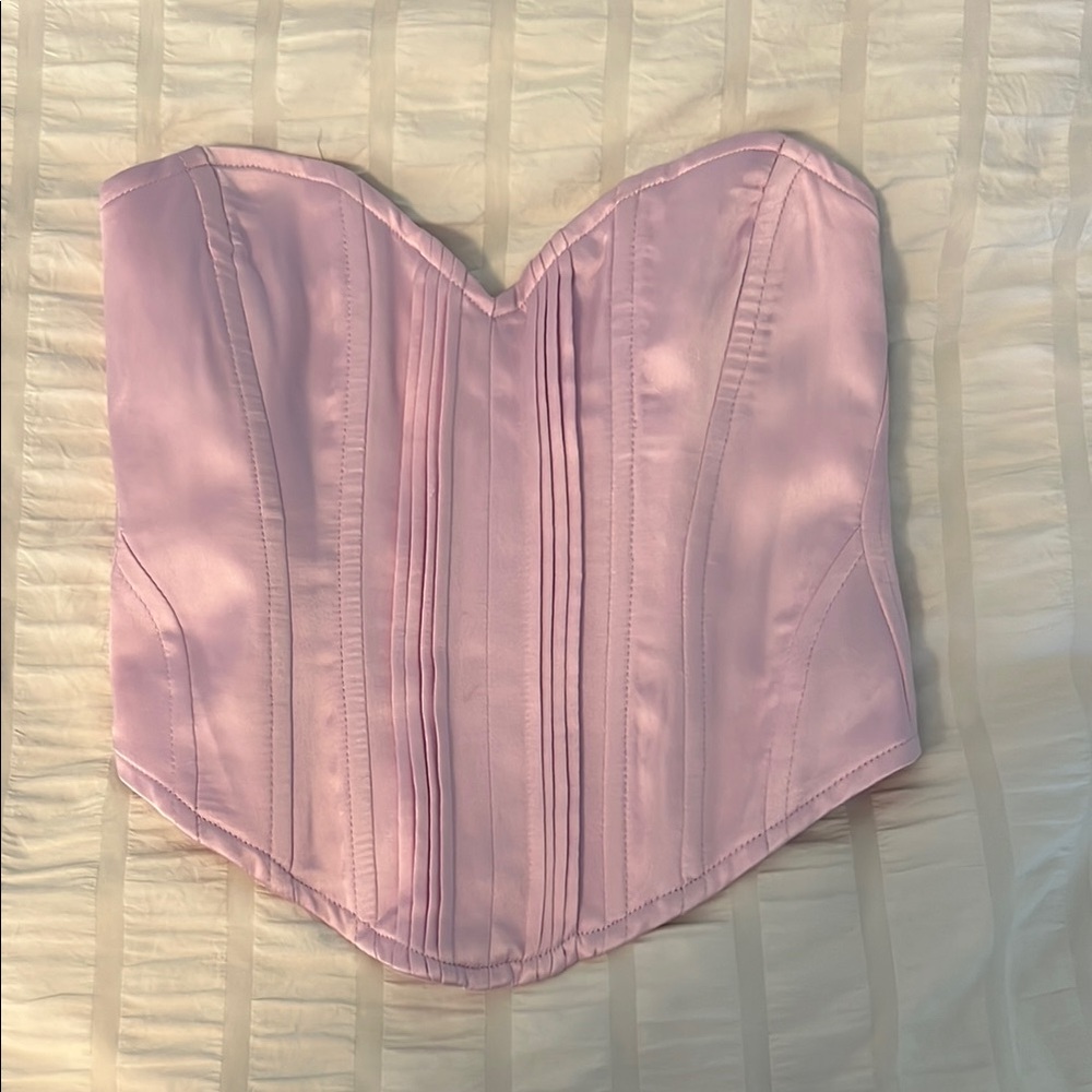 Lavender Strapless Corset Top